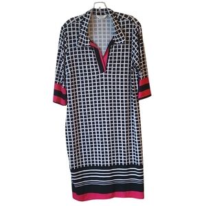 Mlle Gabrielle Black and White Dress Size XL